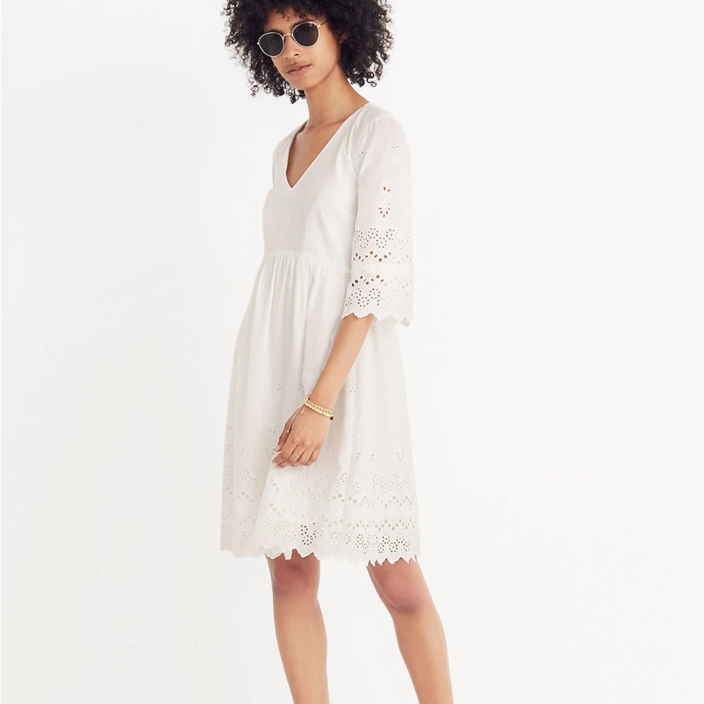 Madewell Eyelet Lattice Dress
